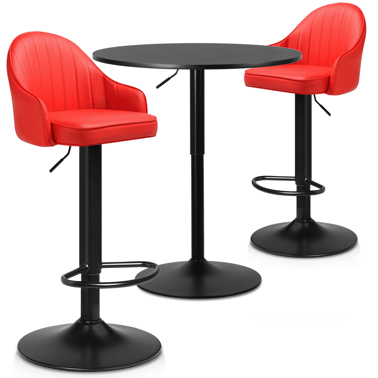 Magshion Pieces Bar Table and Chair Set, Adjustable-Heigh