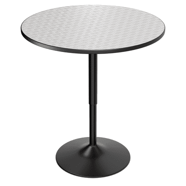 Magshion Adjustable Round Pub Table, Silver