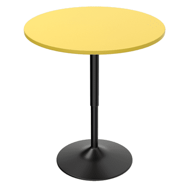 Magshion Bar Stool Table 31" Round Adjustable Height Wood Pub Table for Bistro, Coffee House, Yellow