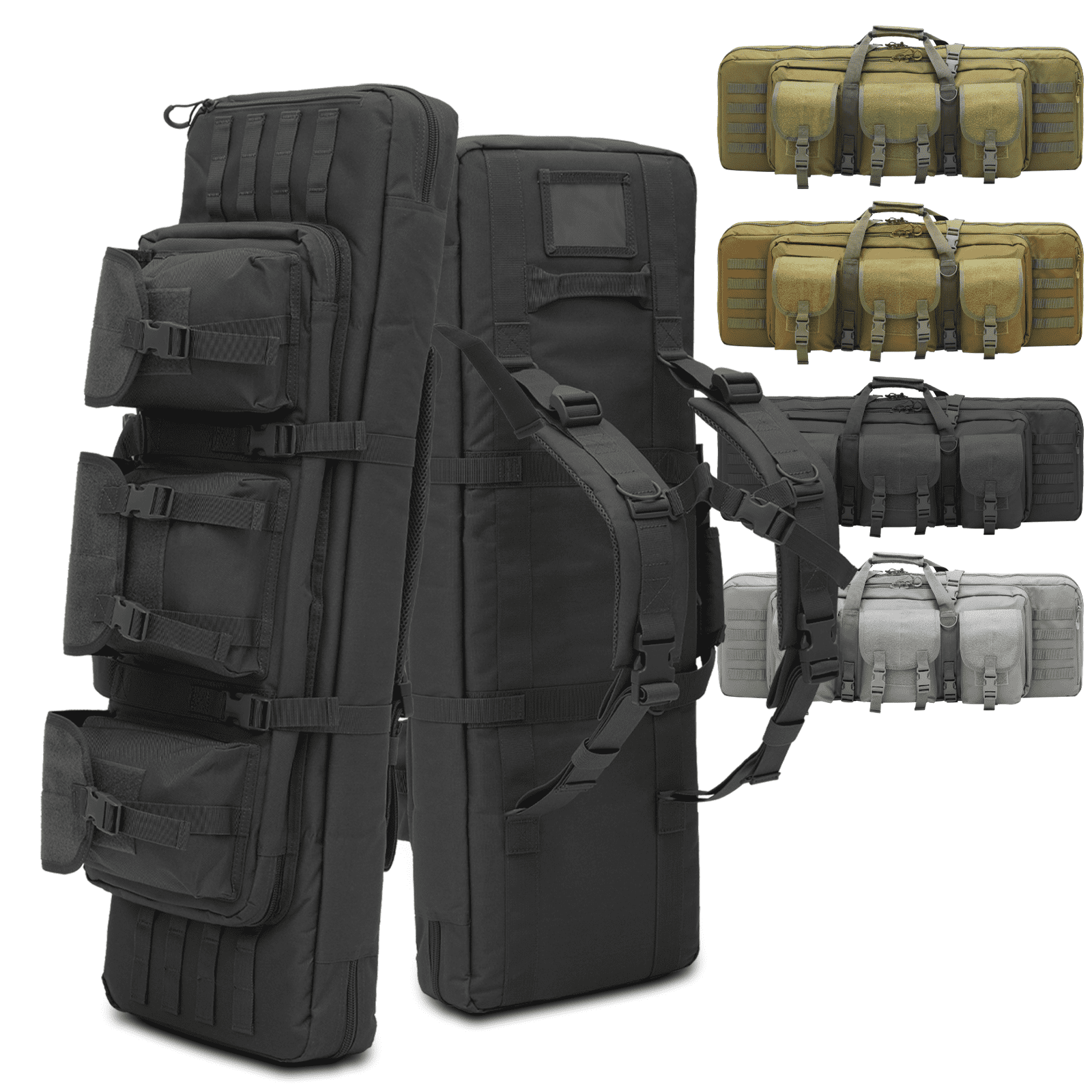 Magshion 36 inch Double Gun Case Carrying Backpack With Foam Divider