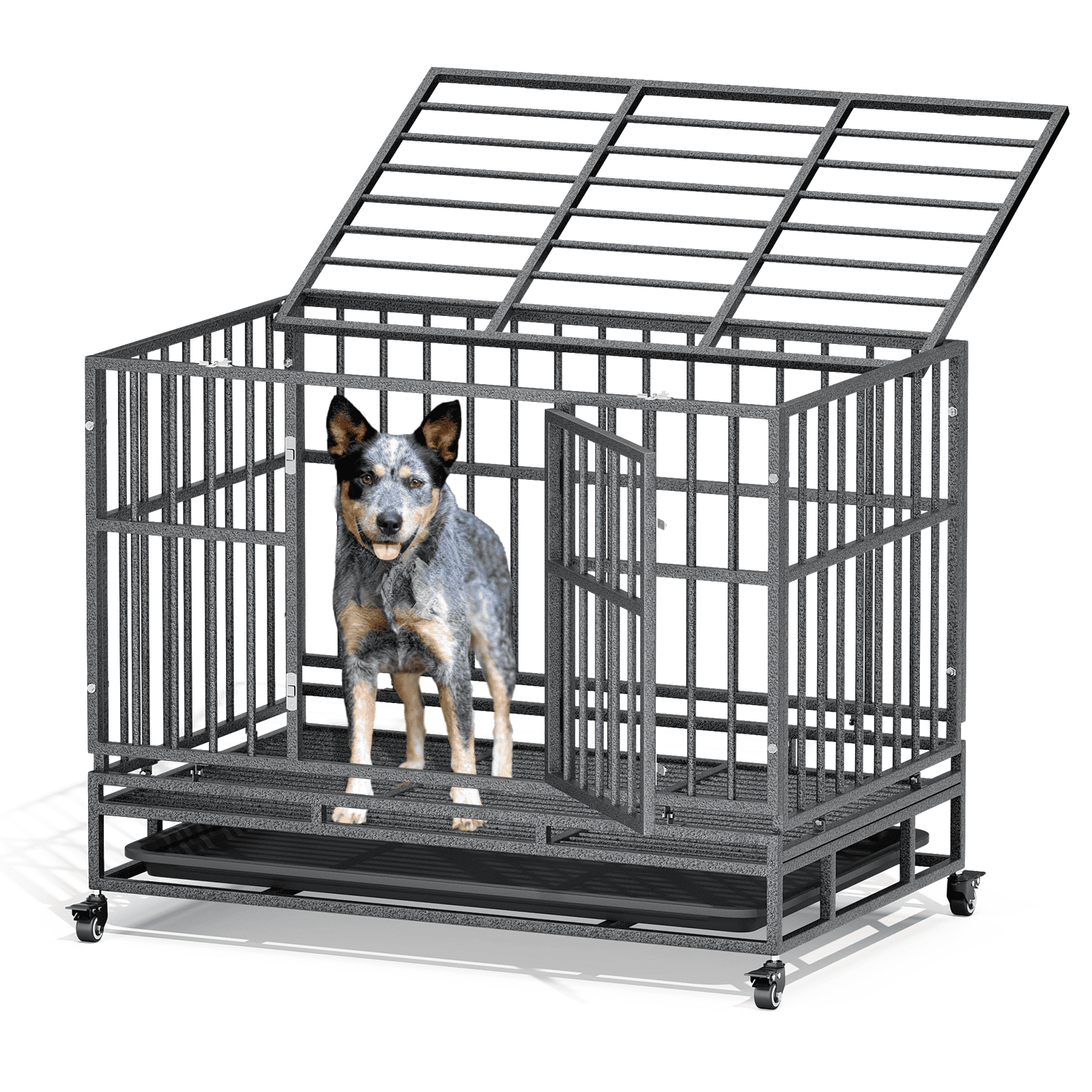Magshion 37" Medium Alloy Steel Heavy Duty Indestructible Dog Crate