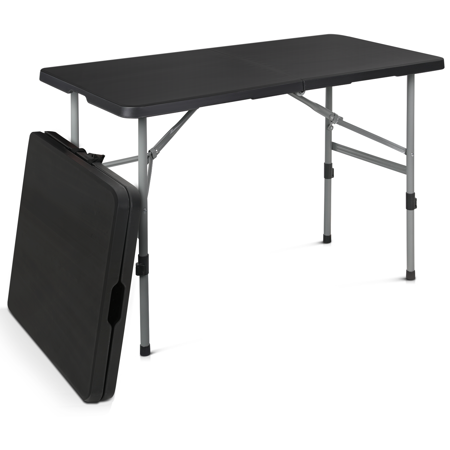 Mainstays 26" Adjustable Height Personal Folding Table, Black