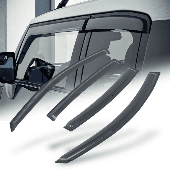 Magshion 4 Pieces Tape-On Window Visor Shade Vent Wind Rain Sun Deflector Guard for 2010-2013 Mazda 3 Hatchback