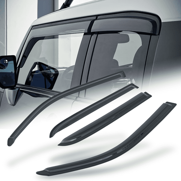 Magshion 4 Pieces Tape-On Window Visor Shade Vent Wind Sun Guard Smoke for 2004 2005 2006 Toyota tundra