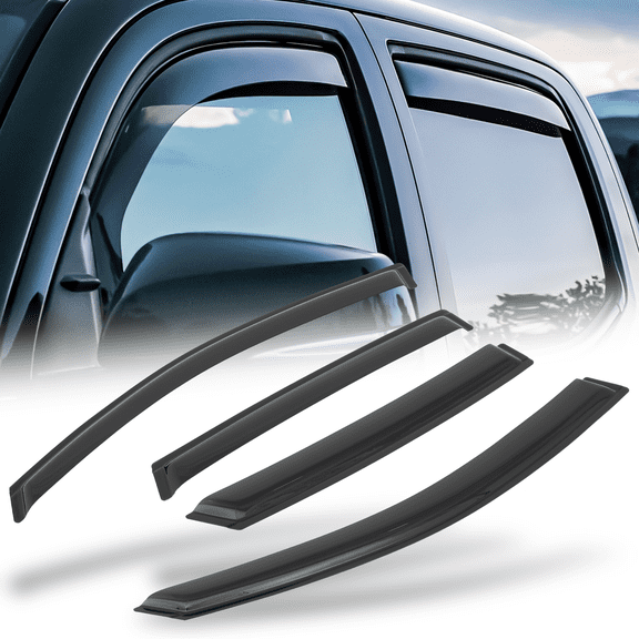 Magshion 4 Pieces Window Visor Shade Sun Guard Vent Wind Rain Deflector for 2000-2007 Ford Focus 4-DR. ZX5 (4-DR. Hatchback)