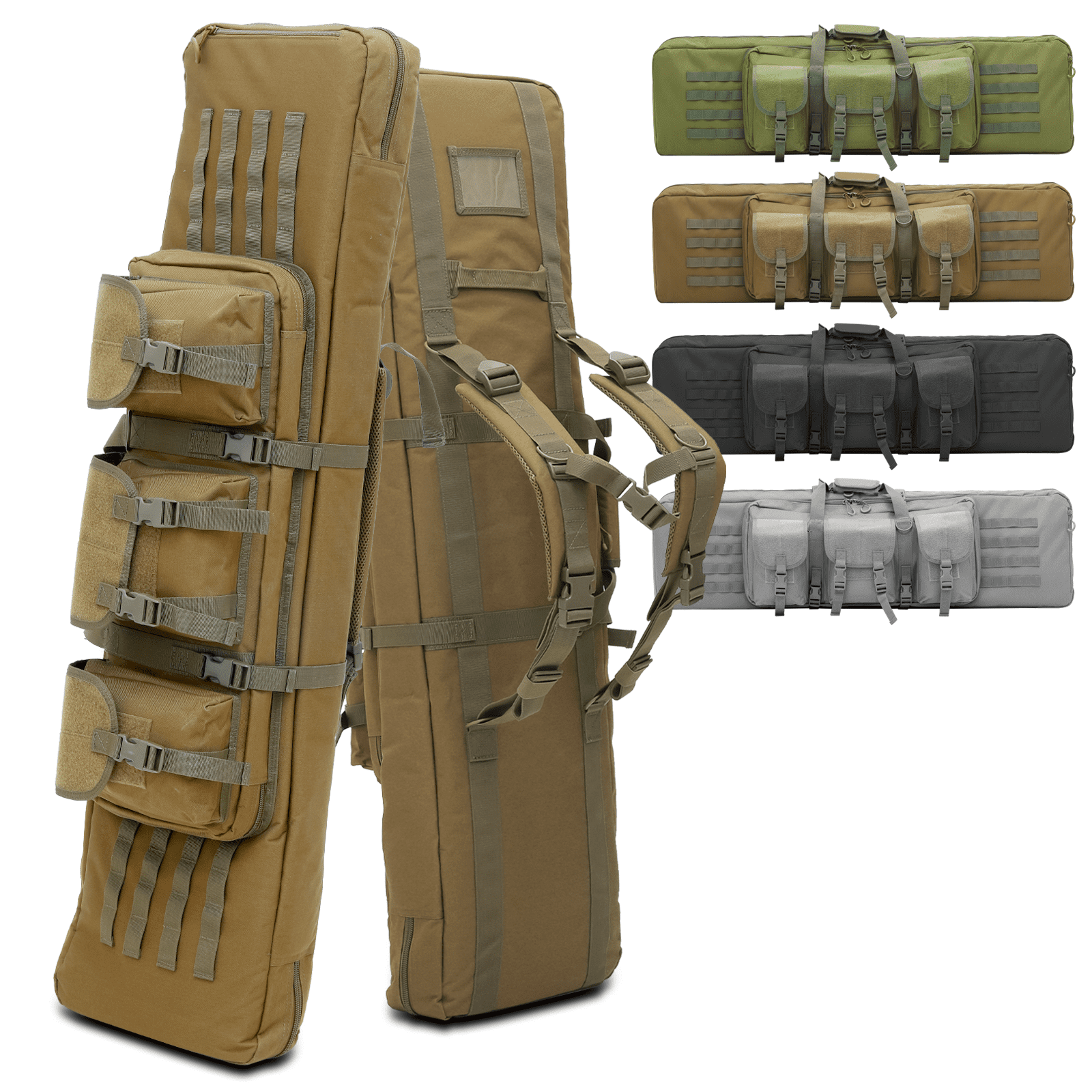 Magshion 47 inch Double Gun Case Range Bag Carrying Backpack with Molle