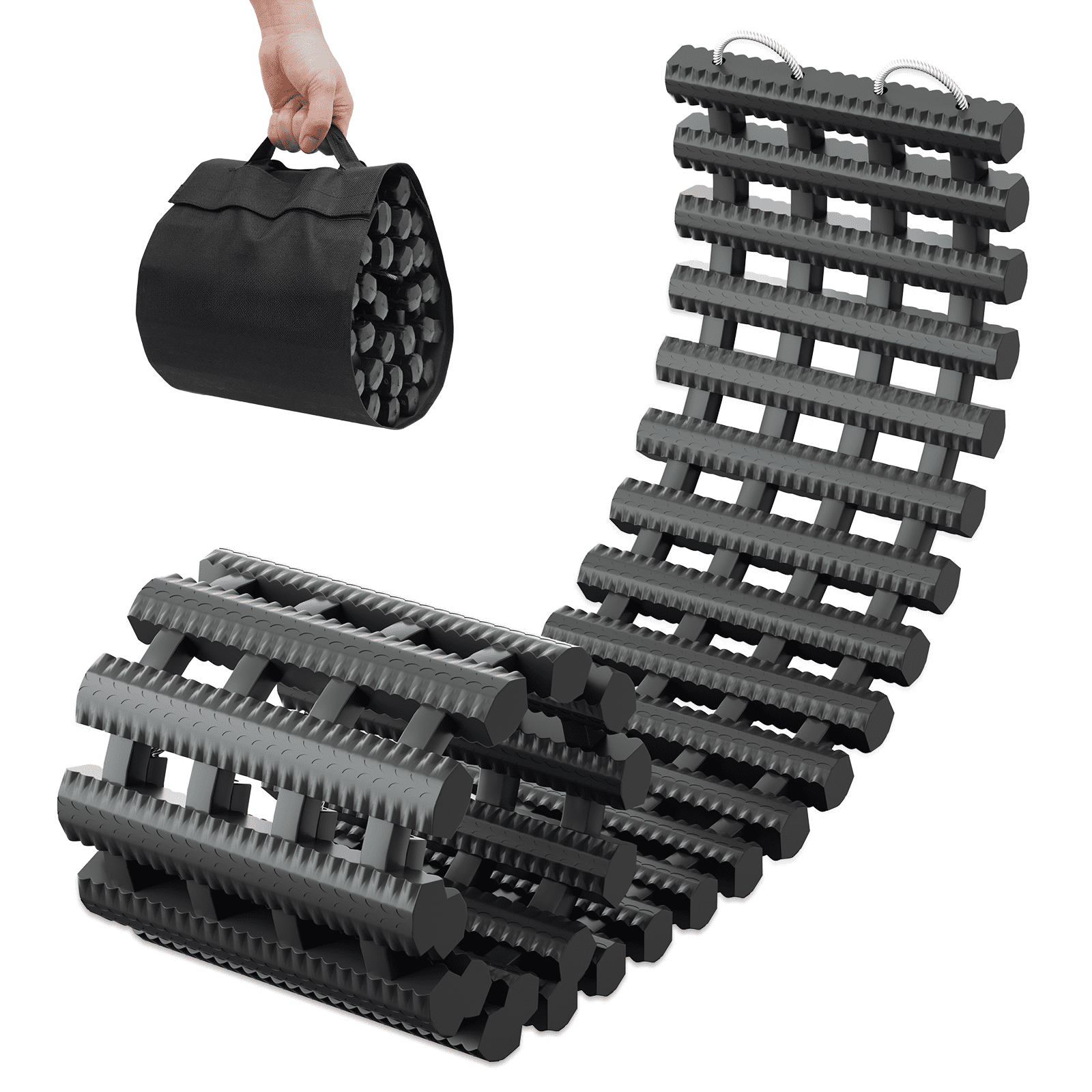 Costway 2 Pcs Recovery Traction Tracks Mat Mud Sand Snow Tier