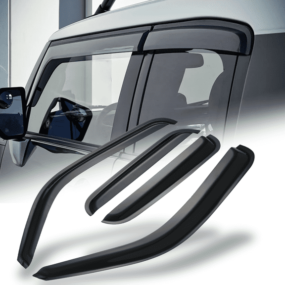 Magshion 4Pcs Set Tape-On Window Visor Vent Wind Deflector for 99-06 Chevy Silverado 1500, 2500, 3500 Extended Cab