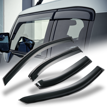 Smoke Acrylic Window Visors For Hyundai Sonata 2020-2024, 4-Piece Set, Rain Guard Sun Deflector, Tape On