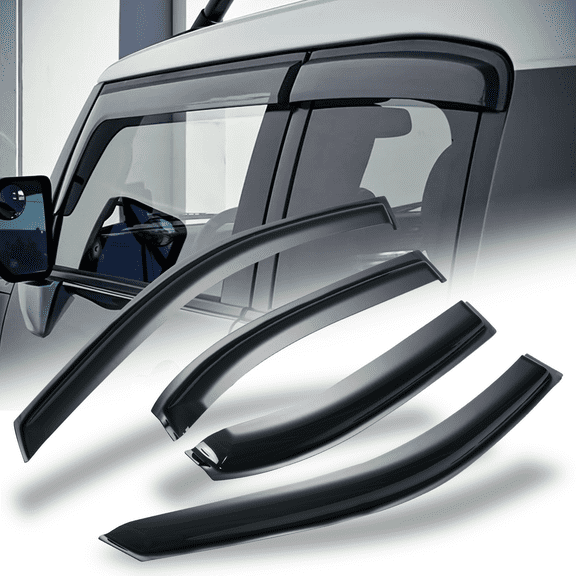 Magshion 4Pcs Set Window Visor Deflector Sun Rain Guard Smoke Tinted Outside Mount for 2006-2010 Hyundai Sonata