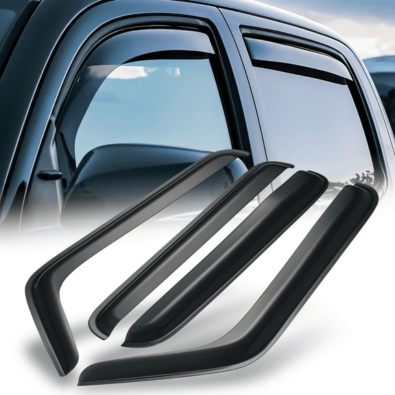 Magshion 4Pcs Smoke Window Visor Shade Vent Rain Wind Deflector Guard for 2007 2008 2009 2010 2011 2012 2013 2014 Jeep Wrangler