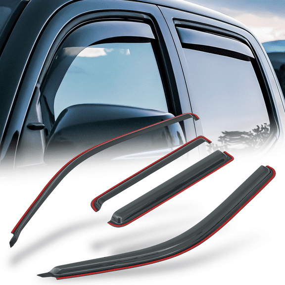 Magshion 4Pcs Tape-On Window Visor Shade Smoke Vent Sun Rain Deflector for 91-01 Ford Explorer; 97-01 Mercury Mountaineer