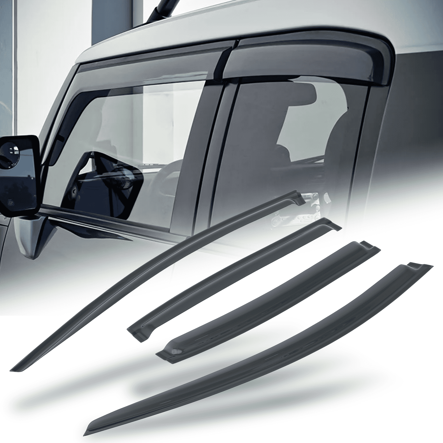 Magshion 4Pcs Tape-On Window Visor Shade Vent Sun Rain Deflector Guard for 2008 2009 2010 2011 2012 Chevy Malibu