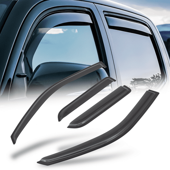 Magshion 4Pcs Window Visor Shade Vent Sun Wind Deflector for 09-18 Dodge Ram 1500 Extended Cab