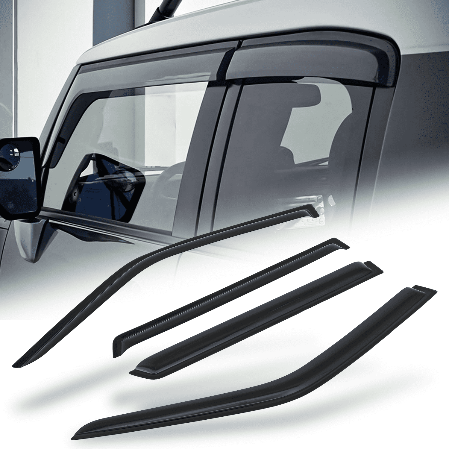 Rain Guards Visor 4pcs Out-Channel Deflector Mercedes-Benz E350 E63