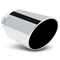 thumbnail image 1 of Magshion 5 Inch Inlet 8Inch Outlet Stainless Steel 15" Exhaust Muffler Tip Straight-Through Slant Cut Roll Tip, Chrome, 1 of 10