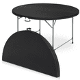 thumbnail image 1 of Magshion 5Ft Folding Plastic Table, Heavy Duty Round Indoor Outdoor Desk for Kitchen Party Wedding, Black, 1 of 12