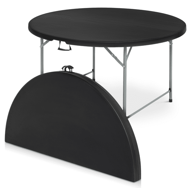 Magshion 5Ft Folding Plastic Table, Heavy Duty Round Indoor Outdoor