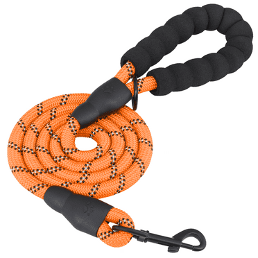 Magshion 5ft 1/2in Strong Dog Leash for Large Dogs & Medium Size Dogs, Highly Reflective Heavy Duty Dog Rope Leash with Soft Padded Anti-Slip Handle, Orange