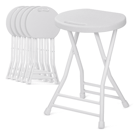 Magshion 4Ft Plastic Folding Table, Picnic Party Dining Camping Portable Foldable Table, for Indoor Outdoor, White