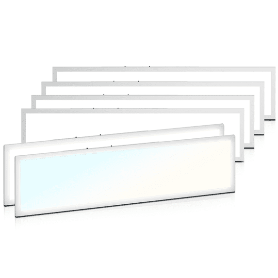 Magshion 6 Piece 1x4 LED Flat Panel Recessed Light, 3 Color Selectable 3000K/4000K/5000K-4000LM Dimmable Drop Ceiling Light, 110LM/W