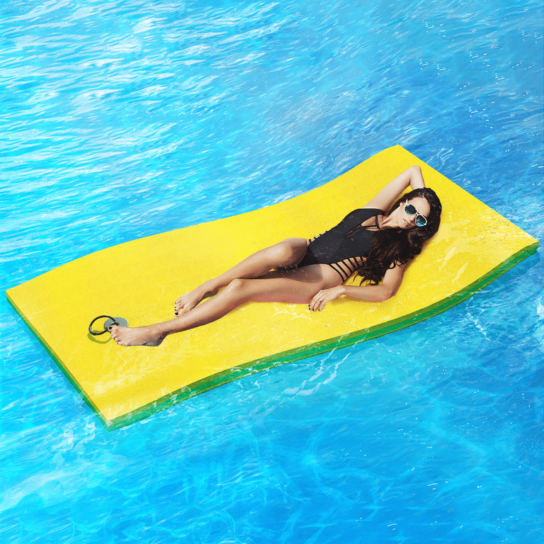 Magshion 6 x 3 Water Floating Mat 3 Layer Tear Resistant XPE Foam Water Floating Pad Lily Pad for Pool Lake River Ocean Outdoor Water Activities