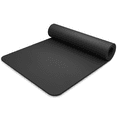 thumbnail image 1 of Magshion 6x3' Yoga Mat Non-Slip, 11mm Thick Lightweight Fitness Exercise Mat Floor Pad with Carrying Strap, Black, 1 of 10