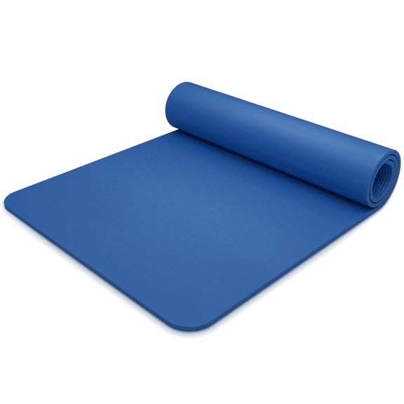 Magshion 6x3' Yoga Mat Non-Slip, 11mm Thick Lightweight Fitness Exercise Mat Floor Pad with Carrying Strap, Blue
