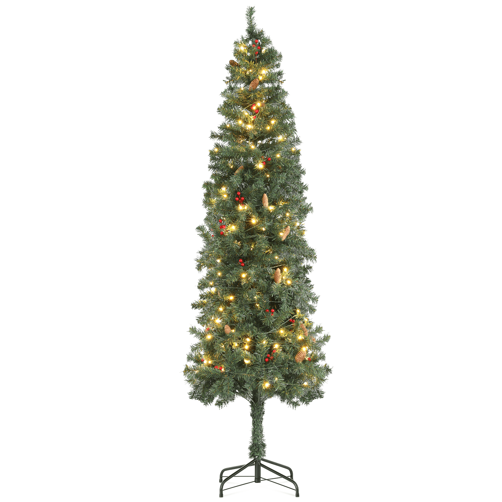 Magshion 7 Ft Pencil Christmas Tree with PreLit 240 LED Warm White — free download