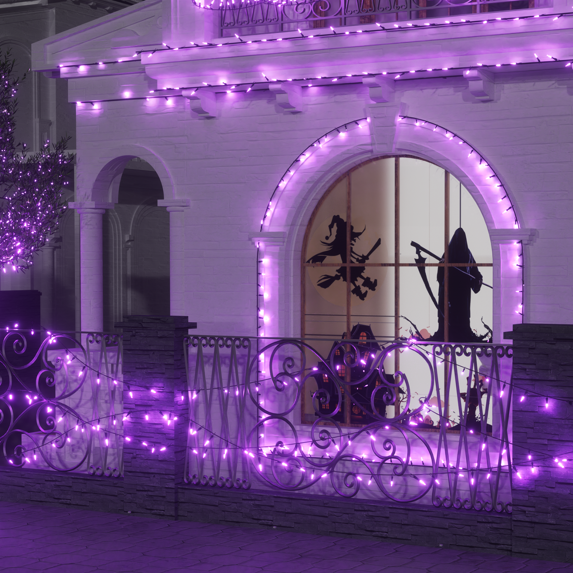 Magshion 75ft Christmas Fairy Lights with Waterproof 200 Irreplaceable Bulbs, 8 Mode Controller and Timer Purple Color String Light for Holiday Decoration