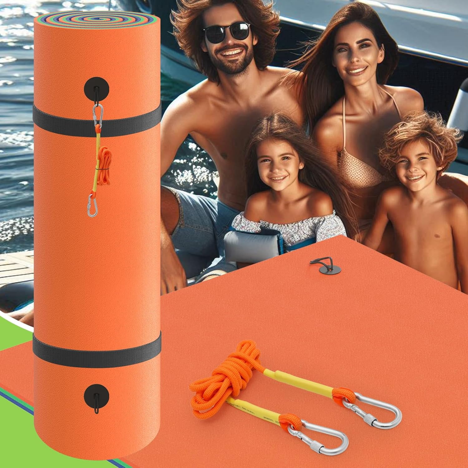 Magshion 7x6 Ft Floating Water Mat, Large XPE Foam Pool Float for ...