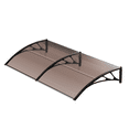 thumbnail image 1 of Magshion 94.5" x 39" UV Protection Polycarbonate Door and Window Awning, Rust Resistant, Black, 1 of 9