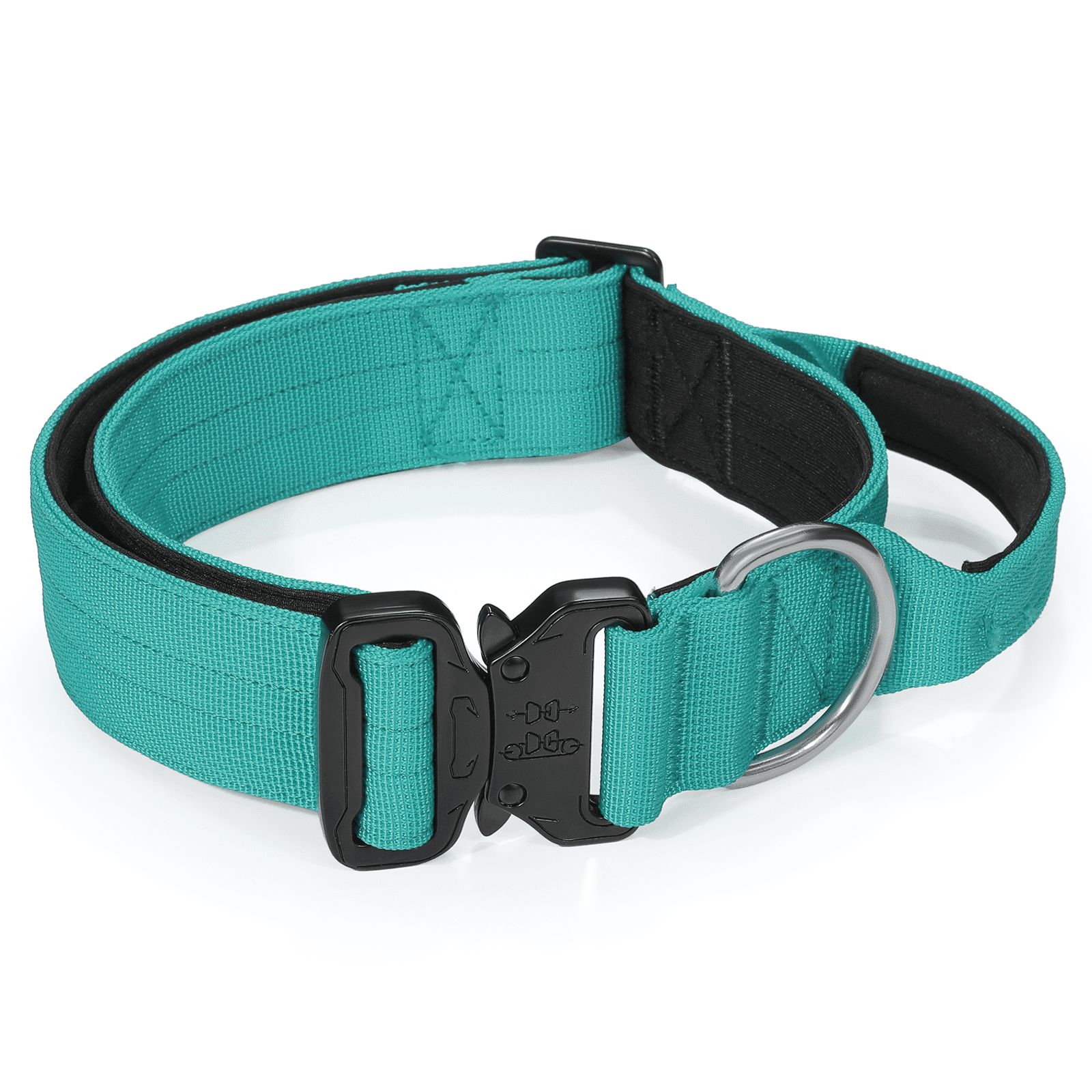 Magshion Adjustable Dog Collar with Buckle Safety Polyester Pet Collars for Medium Large Dogs Teal