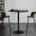 thumbnail image 1 of Magshion Adjustable Round Pub Table, Black, 1 of 7
