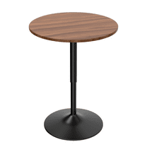 Magshion Adjustable Round Pub Table, Brown