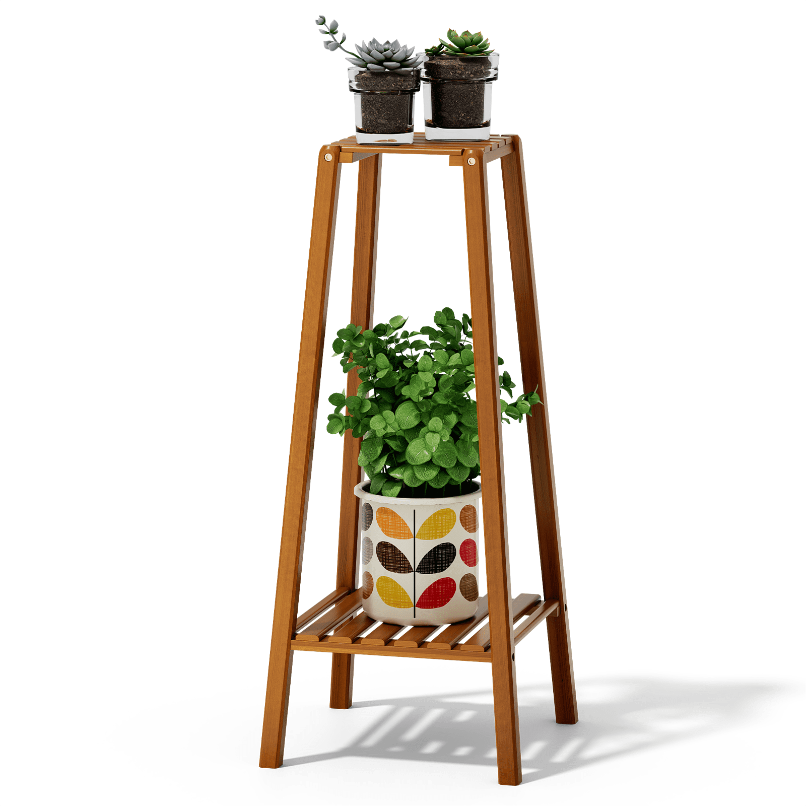 Magshion bamboo tall plant stand pot holder small space table deals