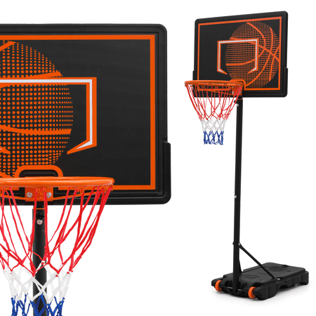 Magshion Basketball Goal Hoop, Portable Basketball System 5-7ft Adjustable Height Stand Hoops with Wheels & Fillable Base for Indoor and Outdoor Use, Black