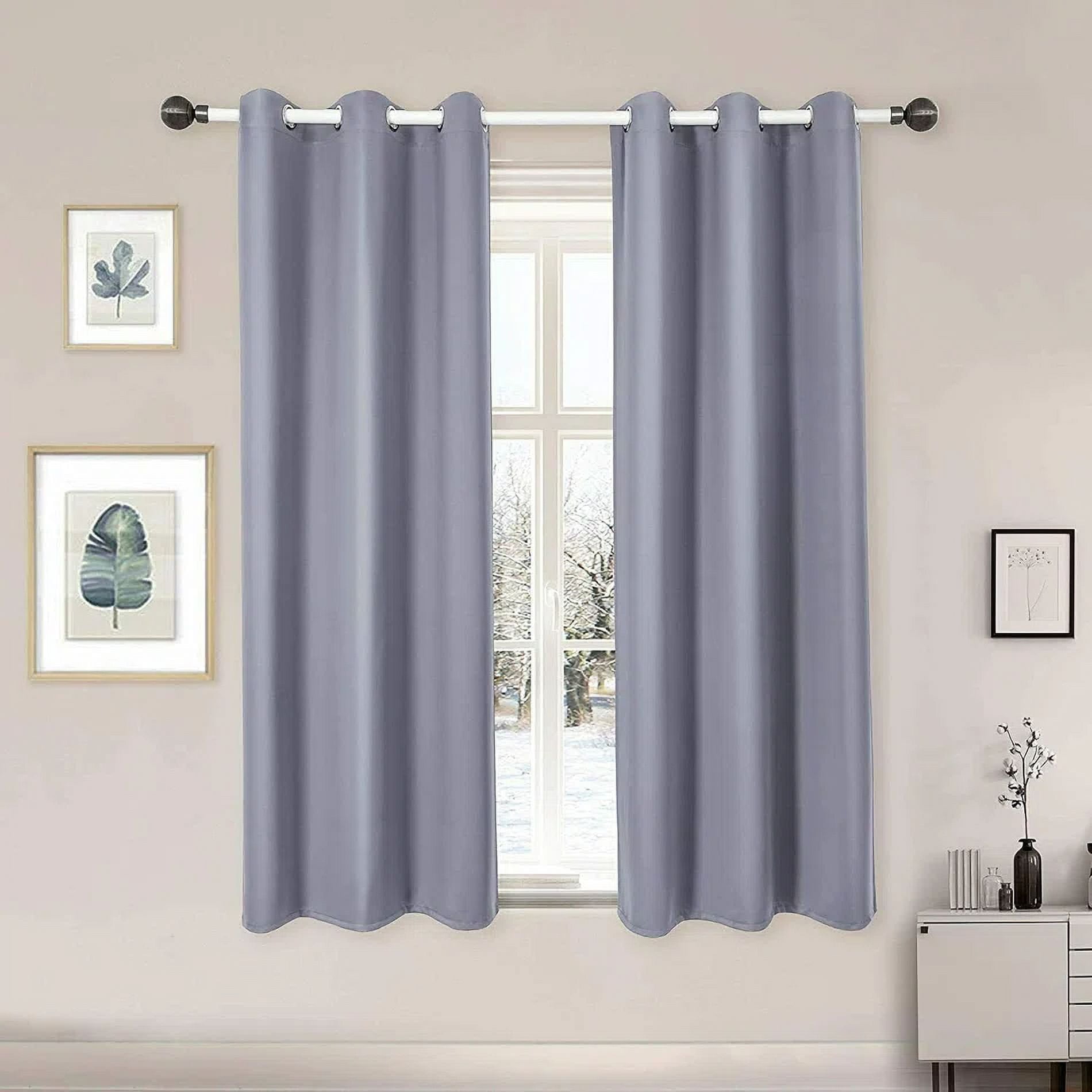 Magshion Blackout Curtains 63 Inches Blackout Thermal Insulated Grommet