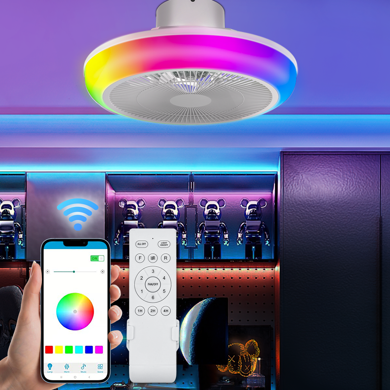 Bluetooth speaker fashion fan light