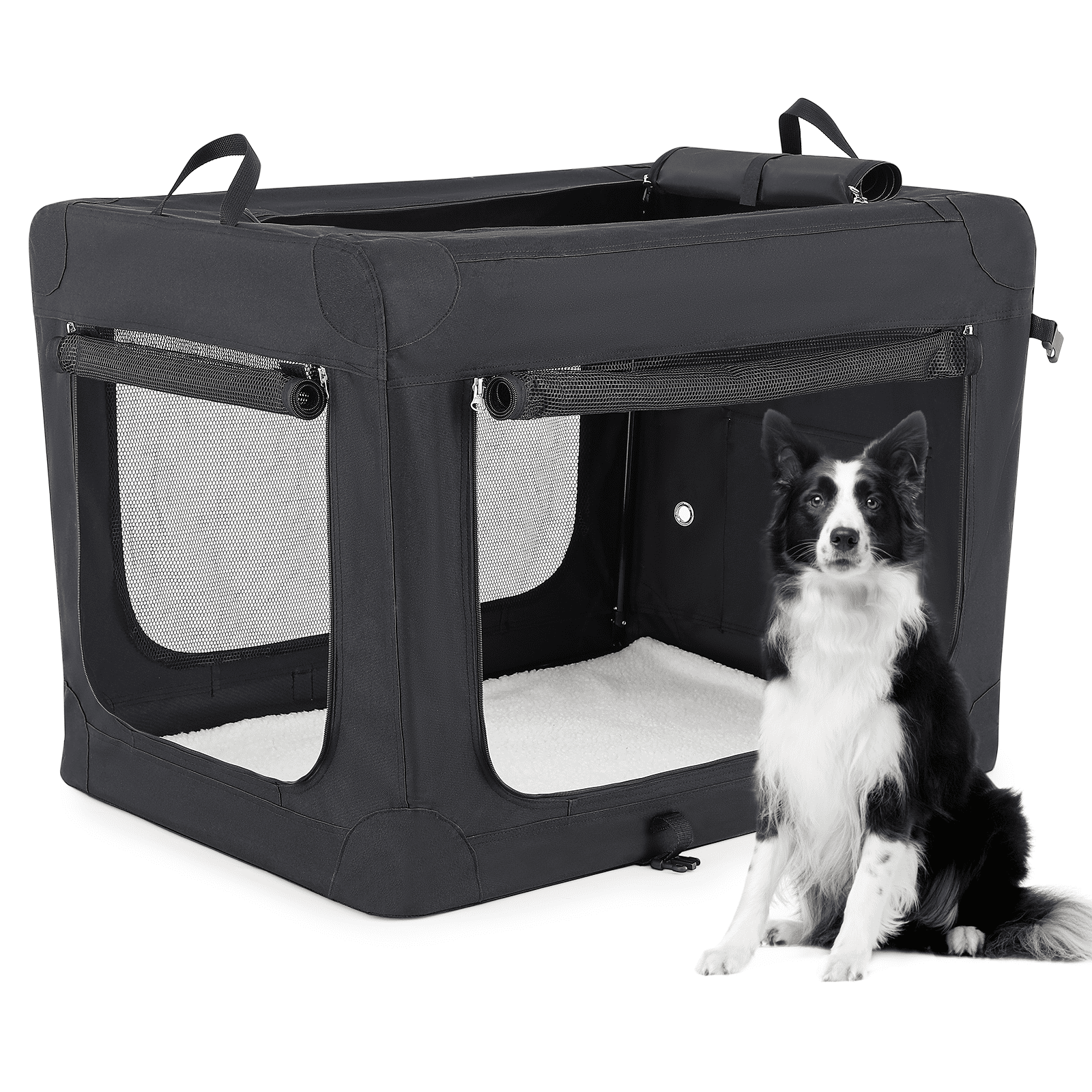 Magshion Collapsible Soft-Sided Dog Crate for Medium to Large Dog, 4 ...