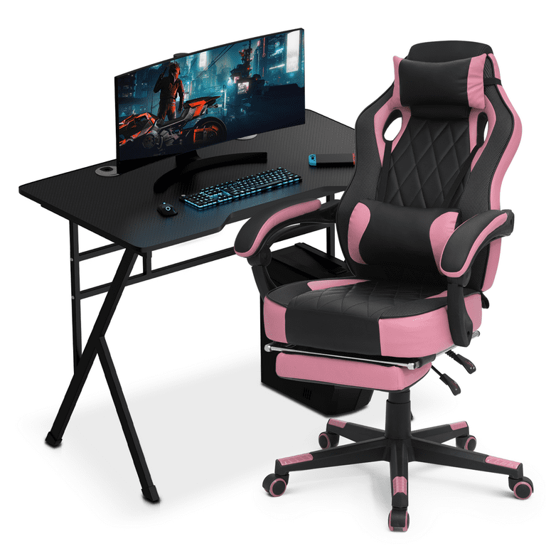 Magshion Gamer Combo: Adjustable Computer Desk Reclining Chair