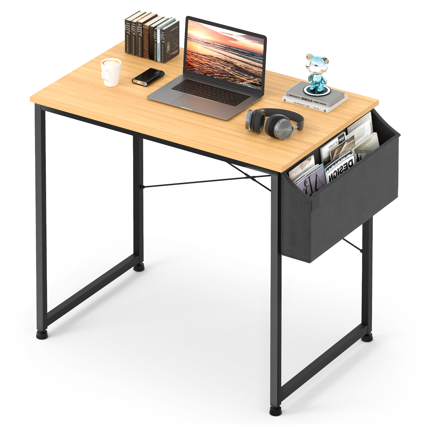 DEXTRUS Portable Laptop Table with Charging Station, Height Adjustable