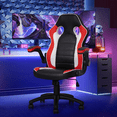thumbnail image 1 of Magshion Computer PC Gaming Desk Chair, Swivel High-Back Seat with Adjustable Handrail, Black/Red, 1 of 12