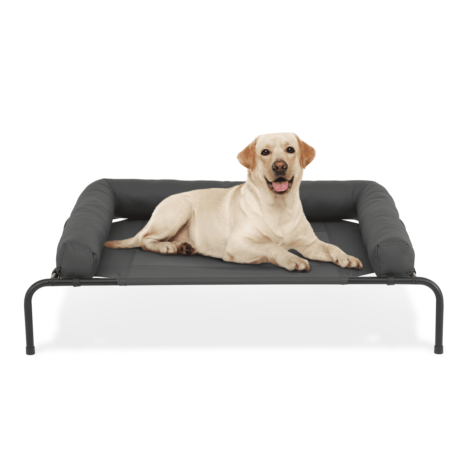 Magshion Cooling Elevated Dog Bed with Pillows, 48" Portable Washable
