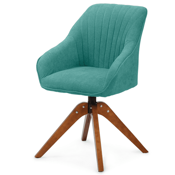 Magshion Cotton-linen Accent Chair, Single Modern Upholstered Single Sofa Armchair, for Living Room, Turquoise