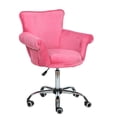thumbnail image 1 of Magshion Deluxe Microfiber Office Desk Chair Bar stool Beauty Nail Salon Spa Vanity Seat Pink, 1 of 4