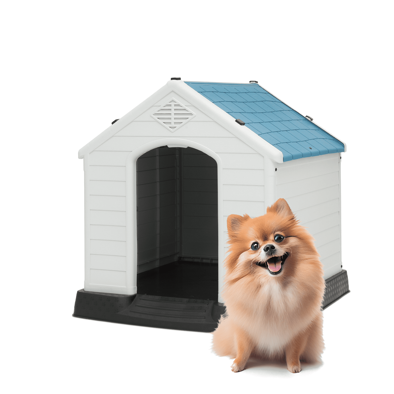 Magshion Dog House Pet Kennel with Air Vents, Indoor & Outdoor (Blue