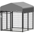 thumbnail image 1 of Magshion Dog Kennel and Crate for Medium/Small Dog with Waterproof Cover, Outdoor Lockable Wire Dog Kennel Playpen Crate for Backyard, Pet Dog Playpen Rabbit Run House Enclosure 4 x 4-1/4 x 4-2/3 ft, 1 of 16