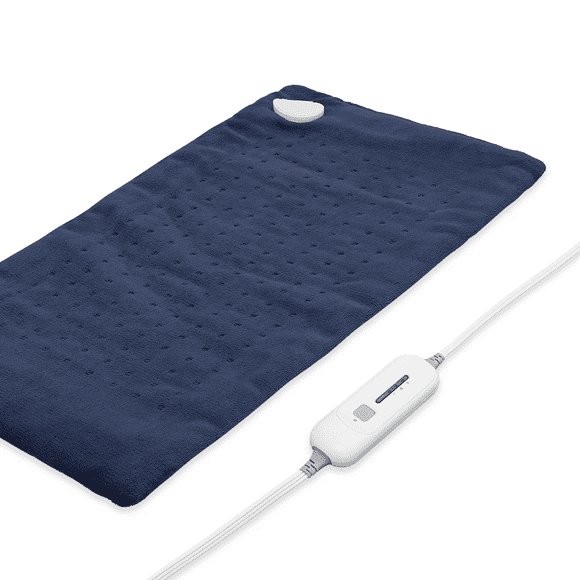 Magshion Electric Heating Pad, 12" x 24" Electric Heating Pad for Back with 3 Heating Levels, Comfortable Soft for Cramps/Pain Relief, Navy Blue