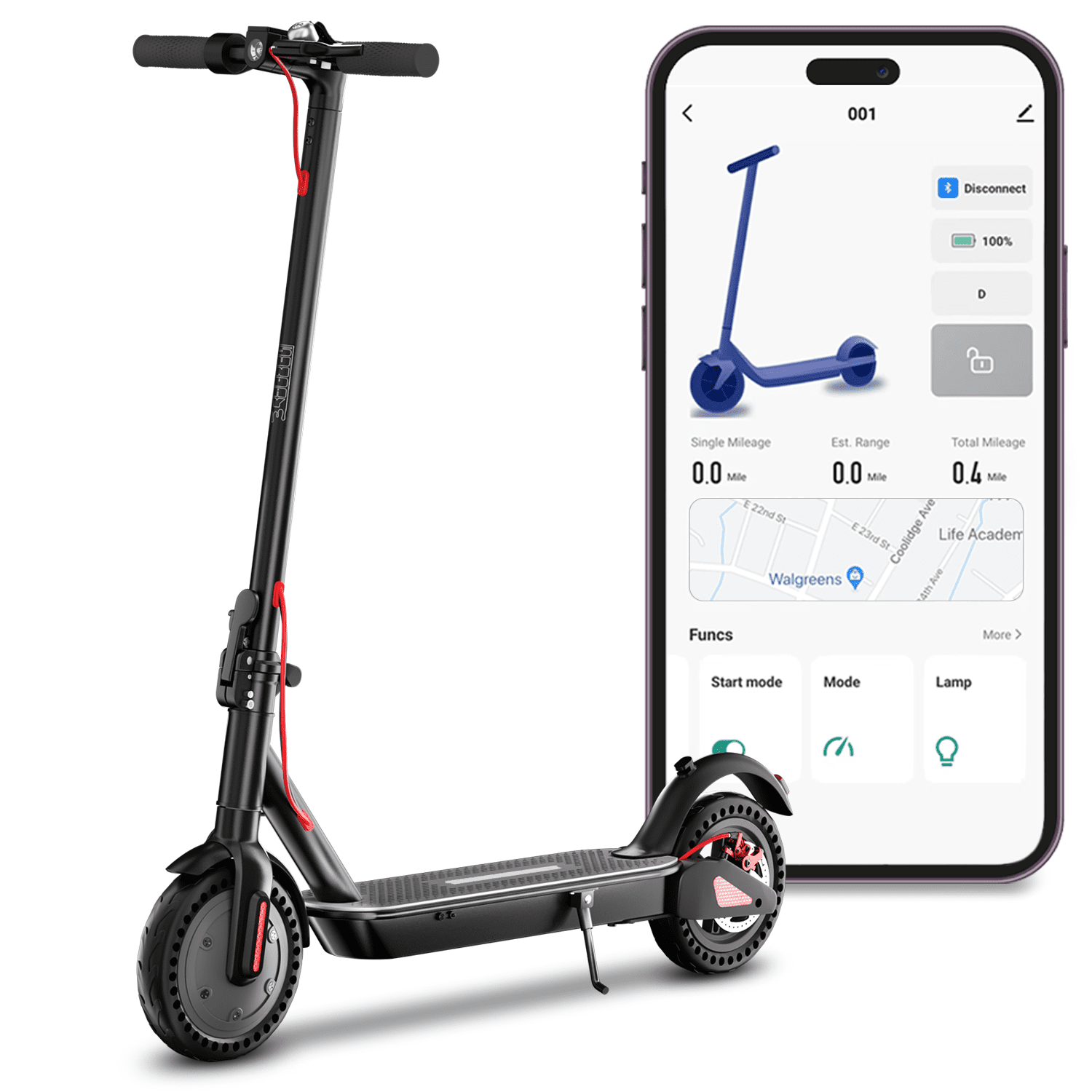 Gotrax Rival Adult Electric Scooter, 8.5 Pneumatic Tire, Max 12